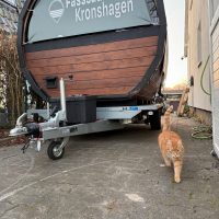 Rückseite Fasssauna Kronshagen